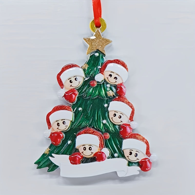 DIY Personalized custom pendant, resin material, family Christmas decoration pendant that can be customized with names/words