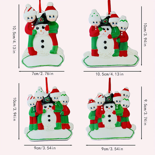 DIY Personalized custom pendant, resin material, family Christmas decoration pendant that can be customized with names/words