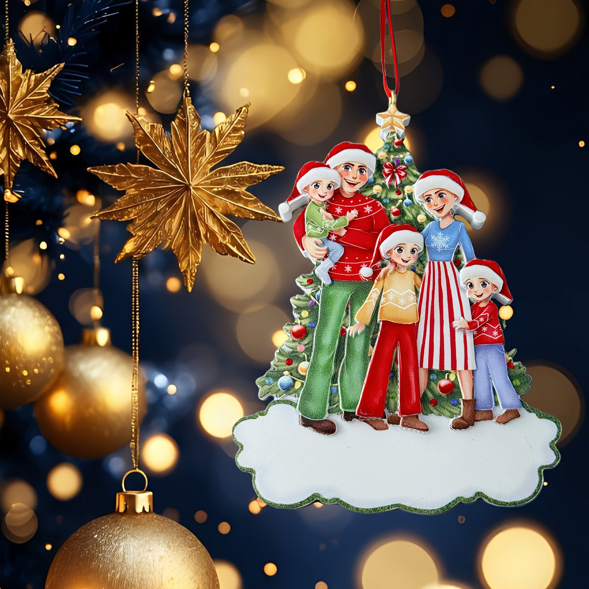 DIY Personalized custom pendant, resin material, family Christmas decoration pendant that can be customi