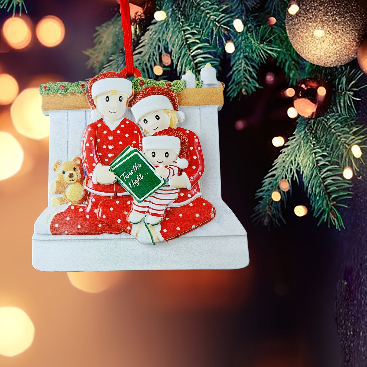 DIY Personalized custom pendant, resin material, family Christmas decoration pendant that can be customized with names/words