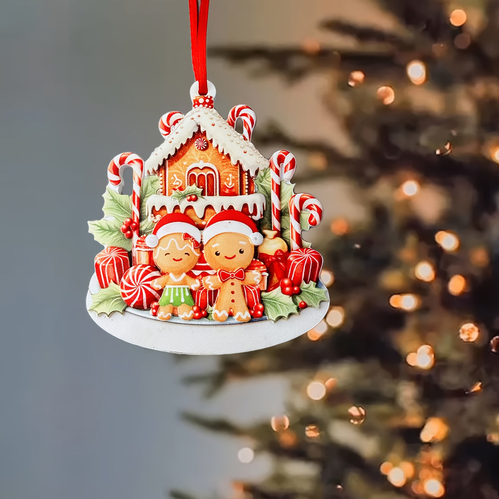 DIY Personalized custom pendant, resin material, family Christmas decoration pendant that can be customized with names/words