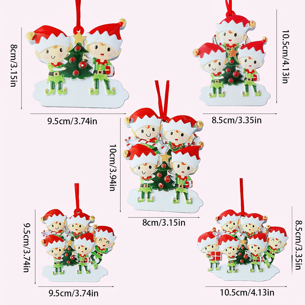 DIY Personalized custom pendant, resin material, family Christmas decoration pendant that can be customized with names/words