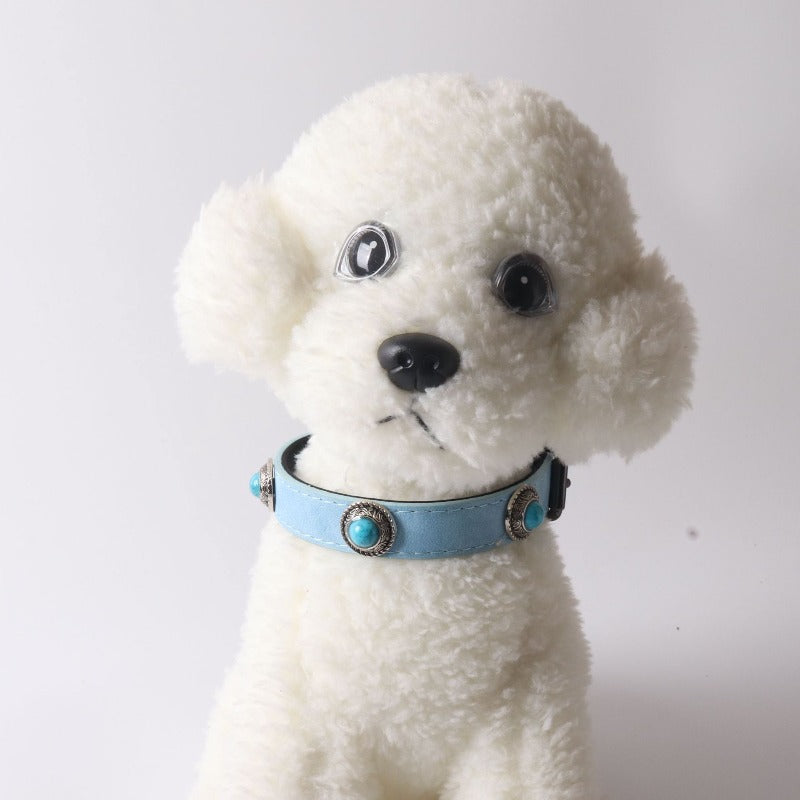 New Hot Sale, Matte PU Leather Opal Dog Collar