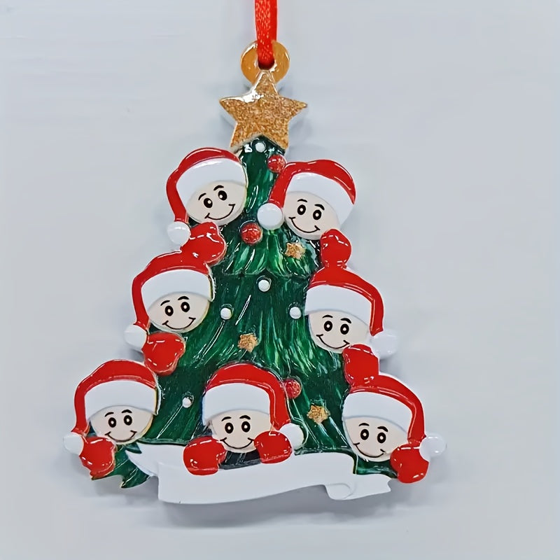 DIY Personalized custom pendant, resin material, family Christmas decoration pendant that can be customized with names/words