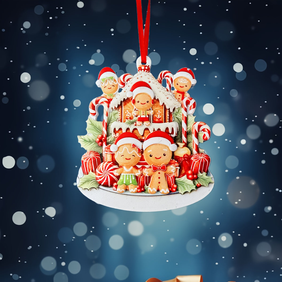 DIY Personalized custom pendant, resin material, family Christmas decoration pendant that can be customized with names/words