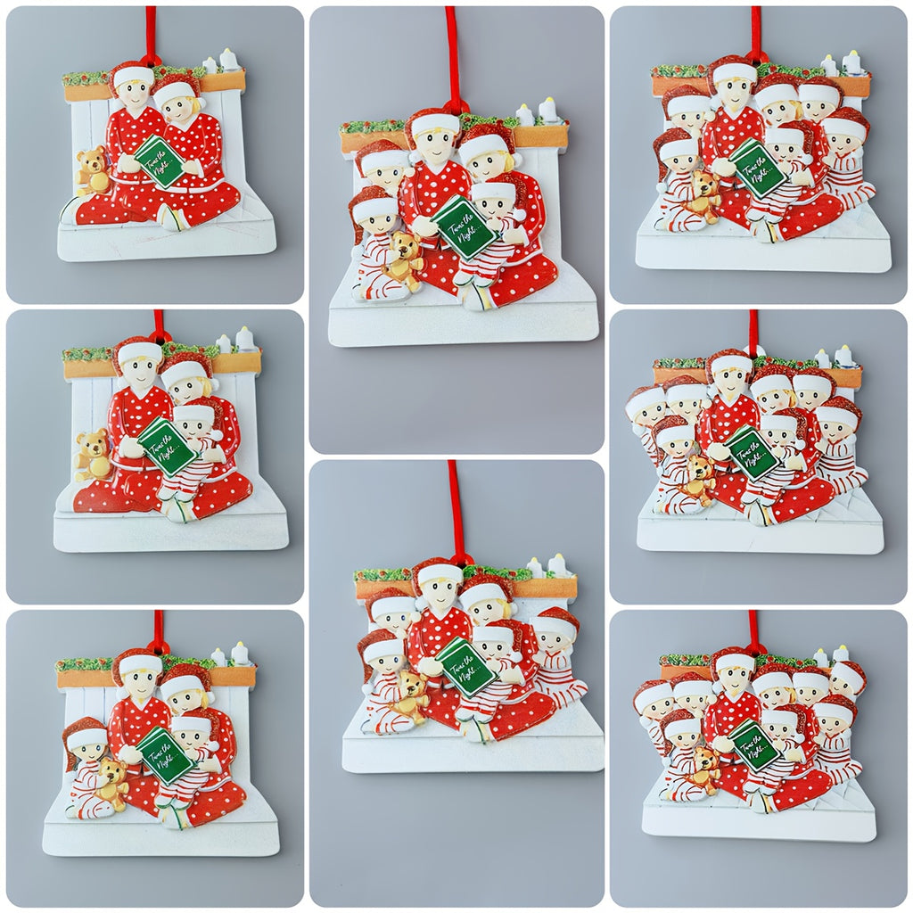 DIY Personalized custom pendant, resin material, family Christmas decoration pendant that can be customized with names/words