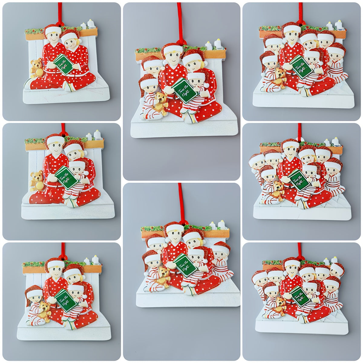 DIY Personalized custom pendant, resin material, family Christmas decoration pendant that can be customized with names/words