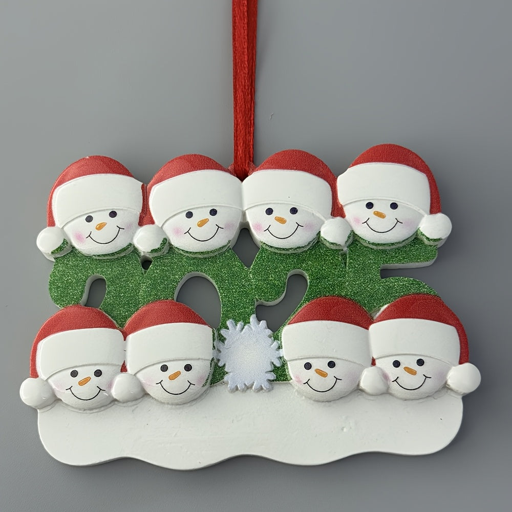 DIY Personalized custom pendant, resin material, family Christmas decoration pendant that can be customi