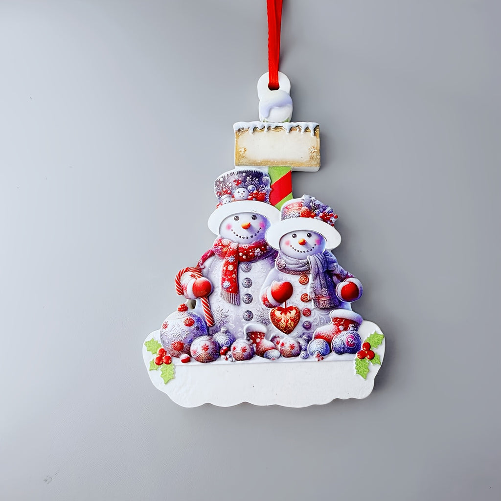 DIY Personalized custom pendant, resin material, family Christmas decoration pendant that can be customi