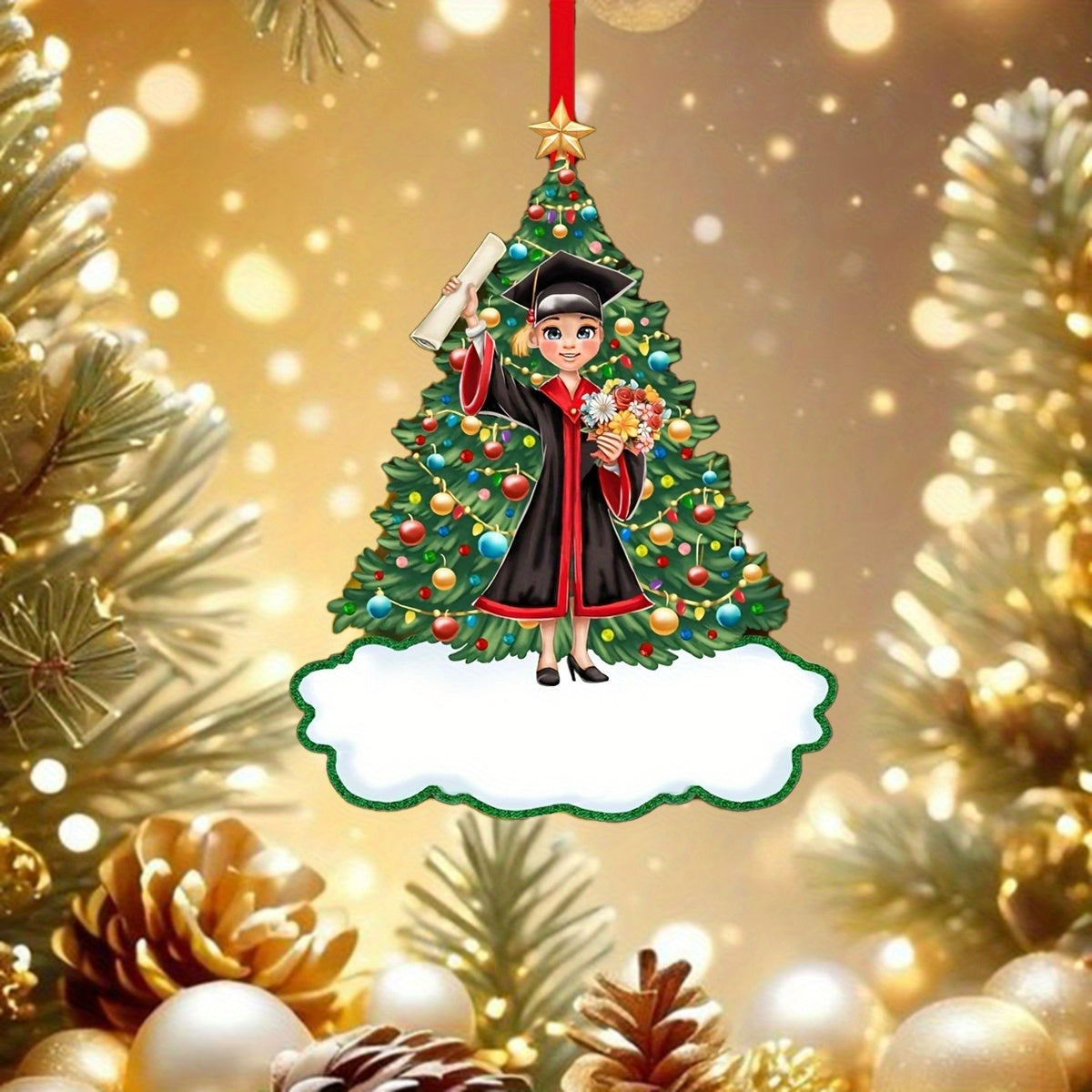 DIY Personalized custom pendant, resin material, family Christmas decoration pendant that can be customized with names/words