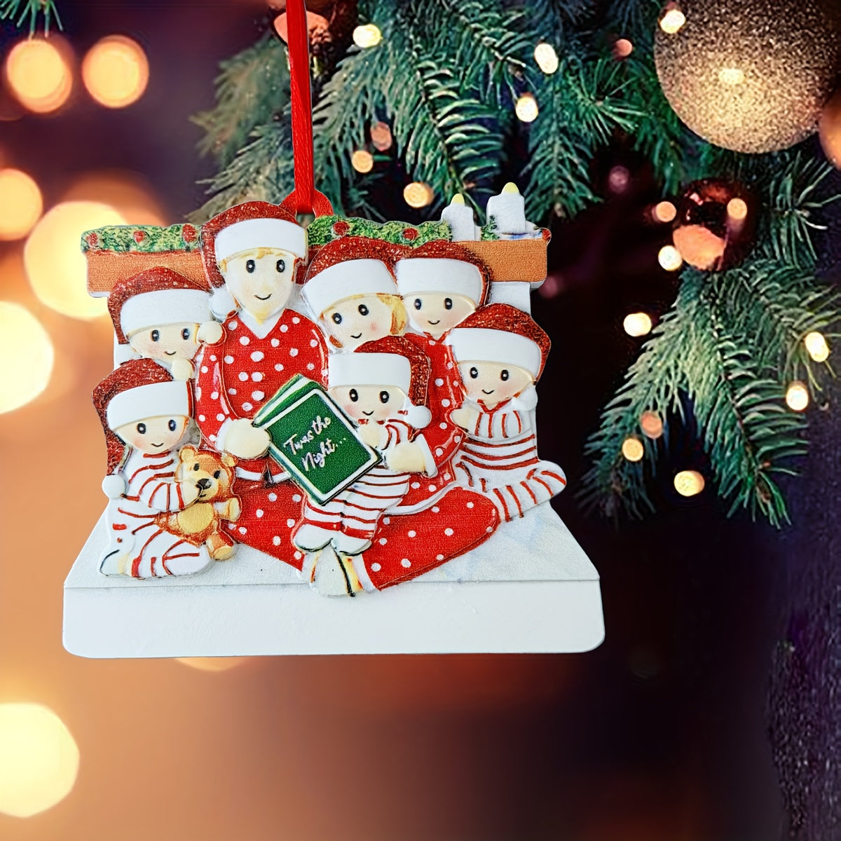 DIY Personalized custom pendant, resin material, family Christmas decoration pendant that can be customized with names/words