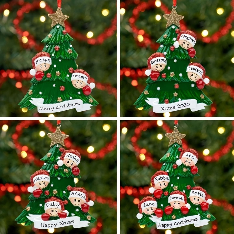 DIY Personalized custom pendant, resin material, family Christmas decoration pendant that can be customized with names/words