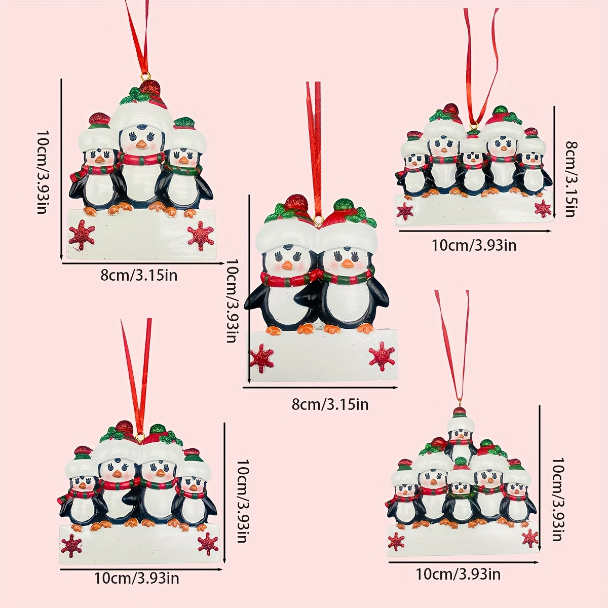 DIY Personalized custom pendant, resin material, family Christmas decoration pendant that can be customized with names/words