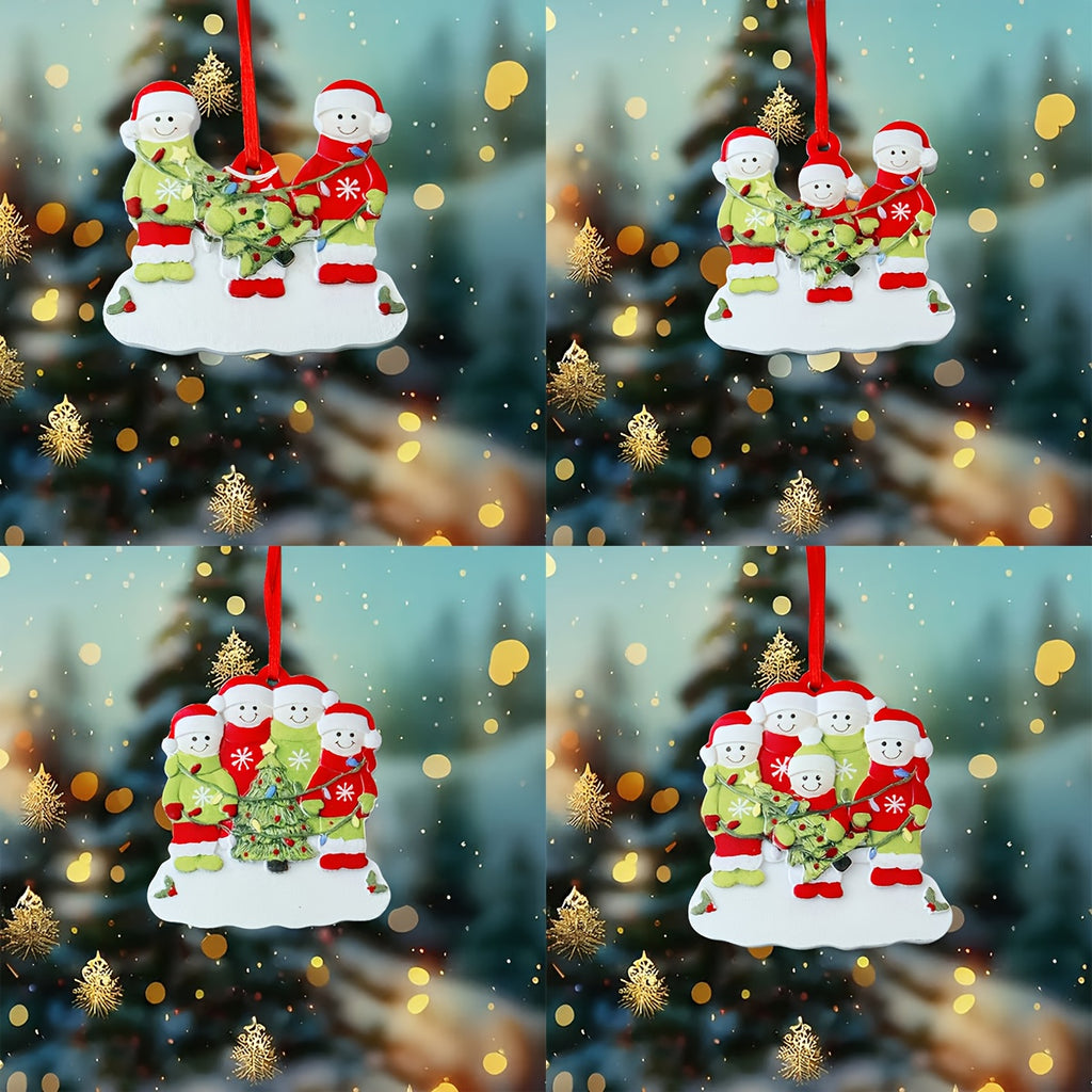 DIY Personalized custom pendant, resin material, family Christmas decoration pendant that can be customi