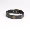 Factory Direct Sales, New Leather Pet Bronze Collar, Retro Dog Neck Ring