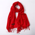 Solid color imitation cashmere scarf for women, thin spring and summer long air conditioner shawl