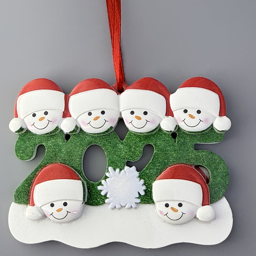 DIY Personalized custom pendant, resin material, family Christmas decoration pendant that can be customi