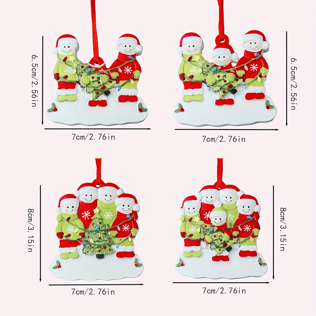 DIY Personalized custom pendant, resin material, family Christmas decoration pendant that can be customi