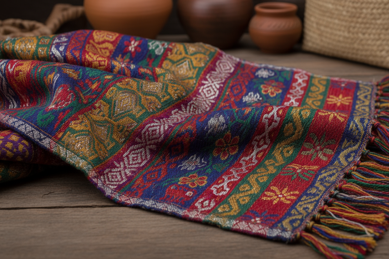 民族风提花围巾