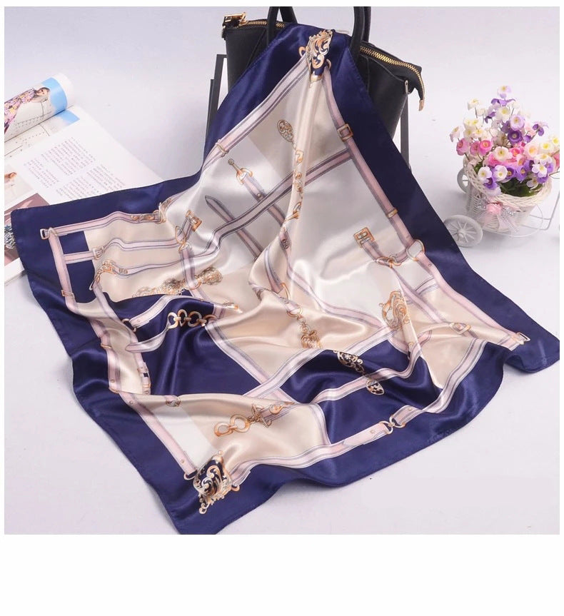 Simulation silk small square scarf professional scarf women's 60 * 60cm silk scarf