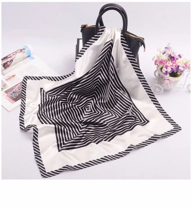 Simulation silk small square scarf professional scarf women's 60 * 60cm silk scarf
