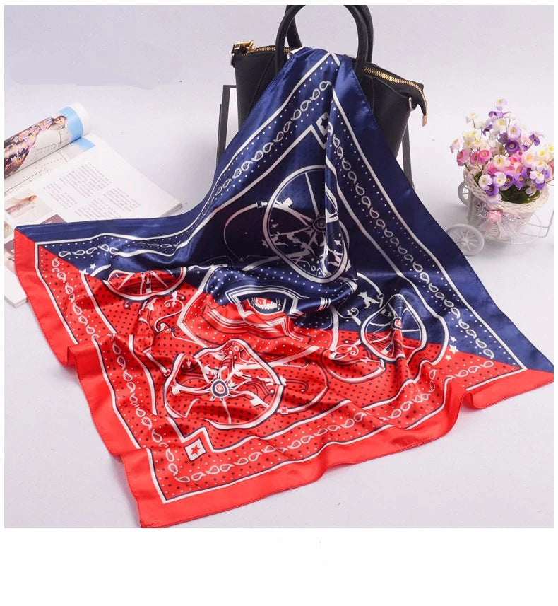 Simulation silk small square scarf professional scarf women's 60 * 60cm silk scarf