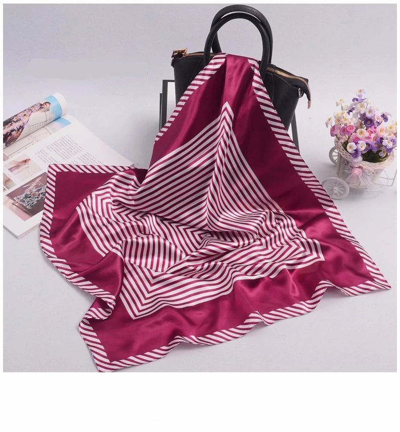 Simulation silk small square scarf professional scarf women's 60 * 60cm silk scarf