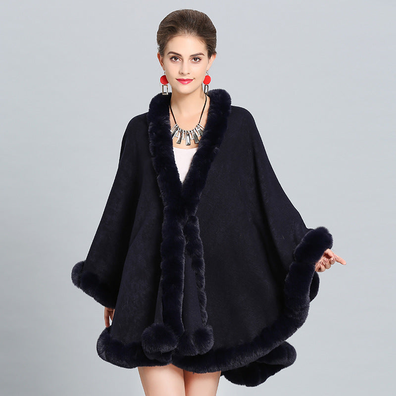 Autumn and winter new scarf shawl cape shawl large size knitted shawl cape 1388