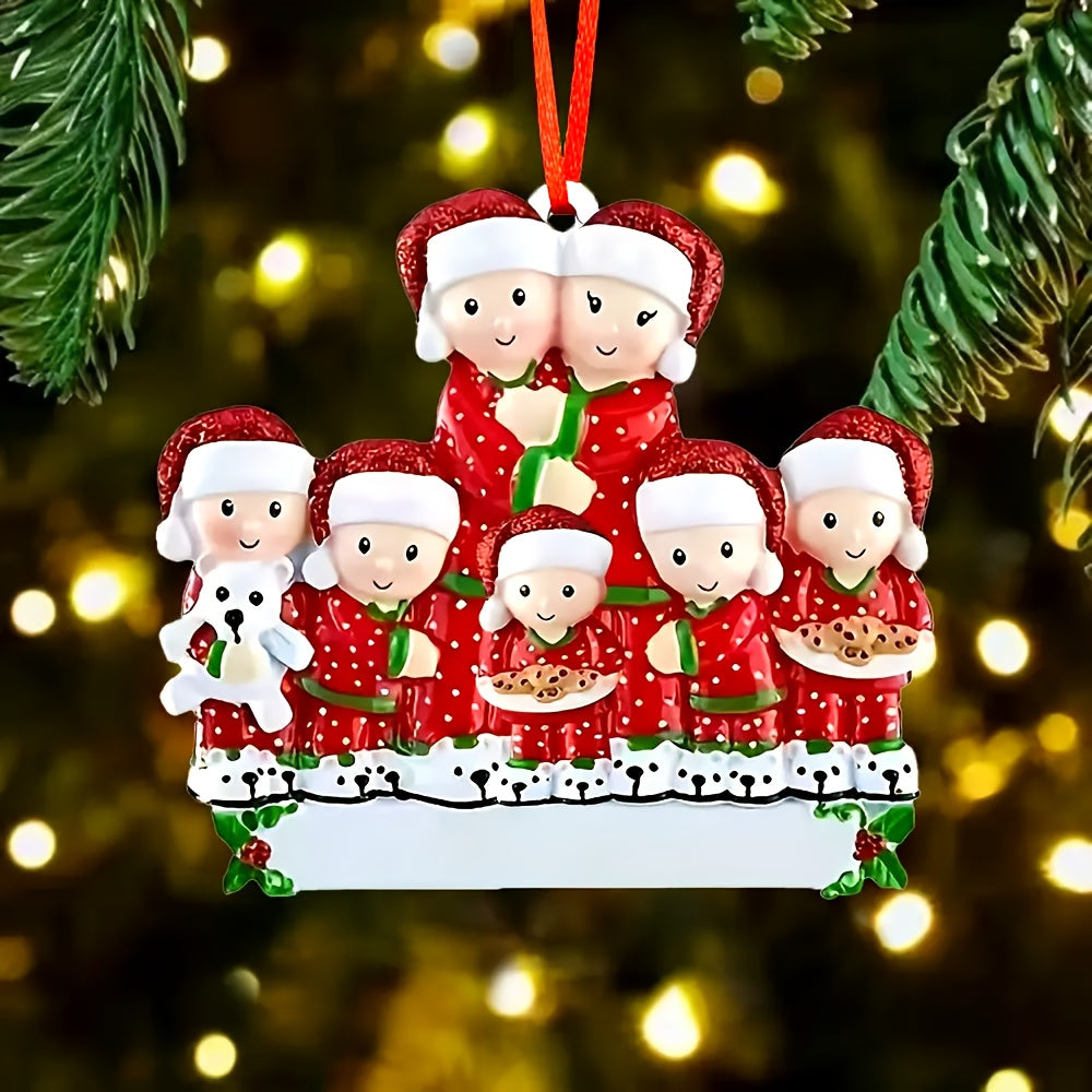DIY Personalized custom pendant, resin material, family Christmas decoration pendant that can be customized with names/words