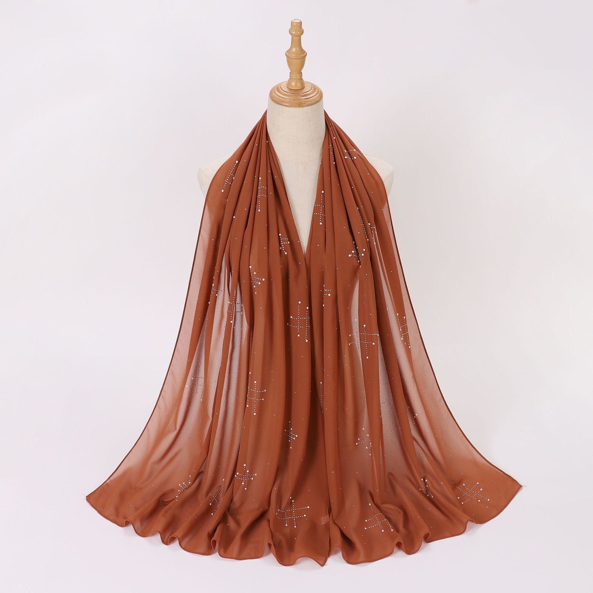 New 75D chiffon ceramic hot diamond #scarf  scarf Middle East Malay headscarf