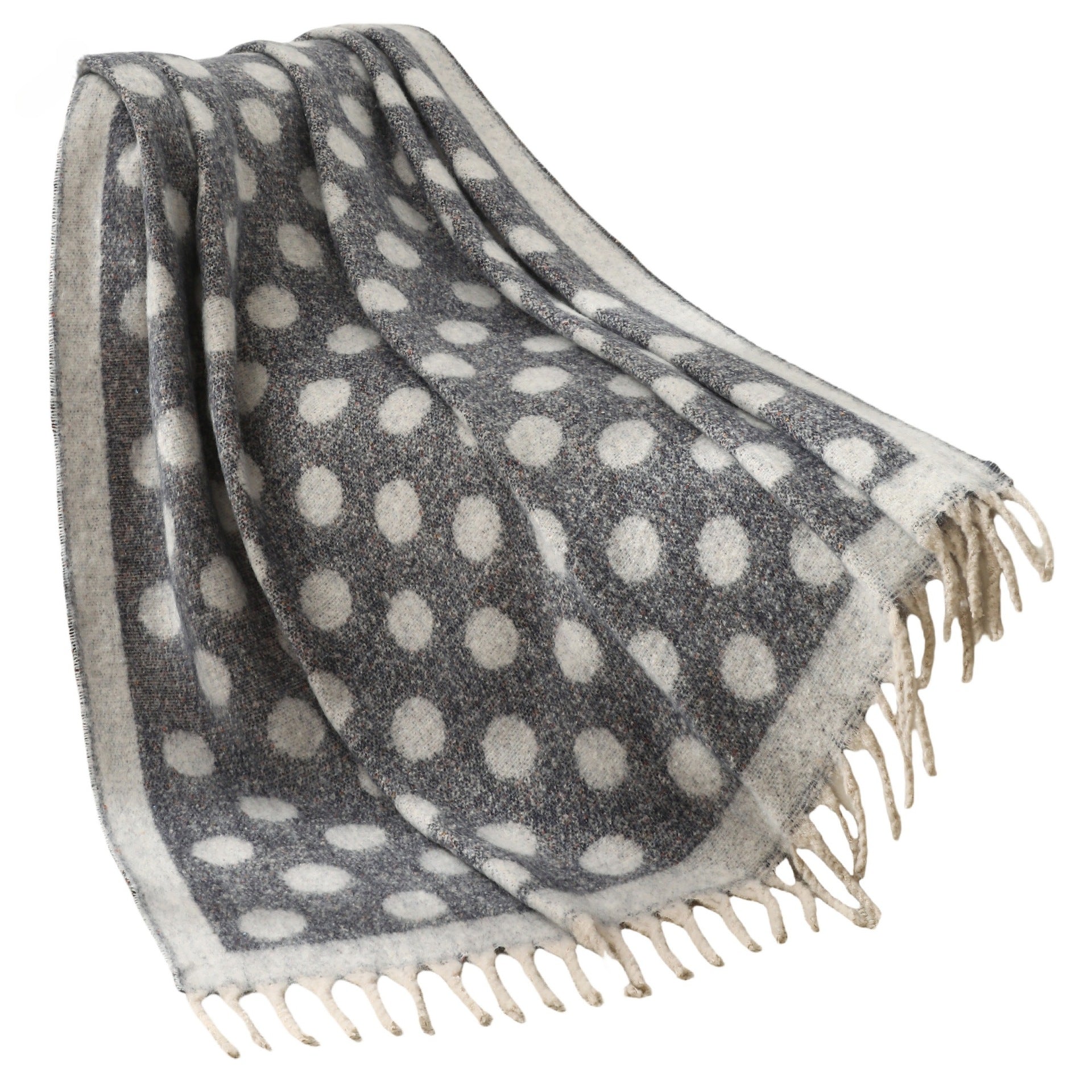 Blanket new European and American autumn and winter imitation mohair thickened circle large shawl jacquard blanket