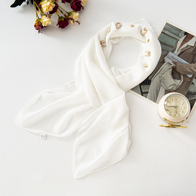 New pearl chiffon 90CM square scarf Malaysia Muslim Headscarf Hijab Bubble chiffon