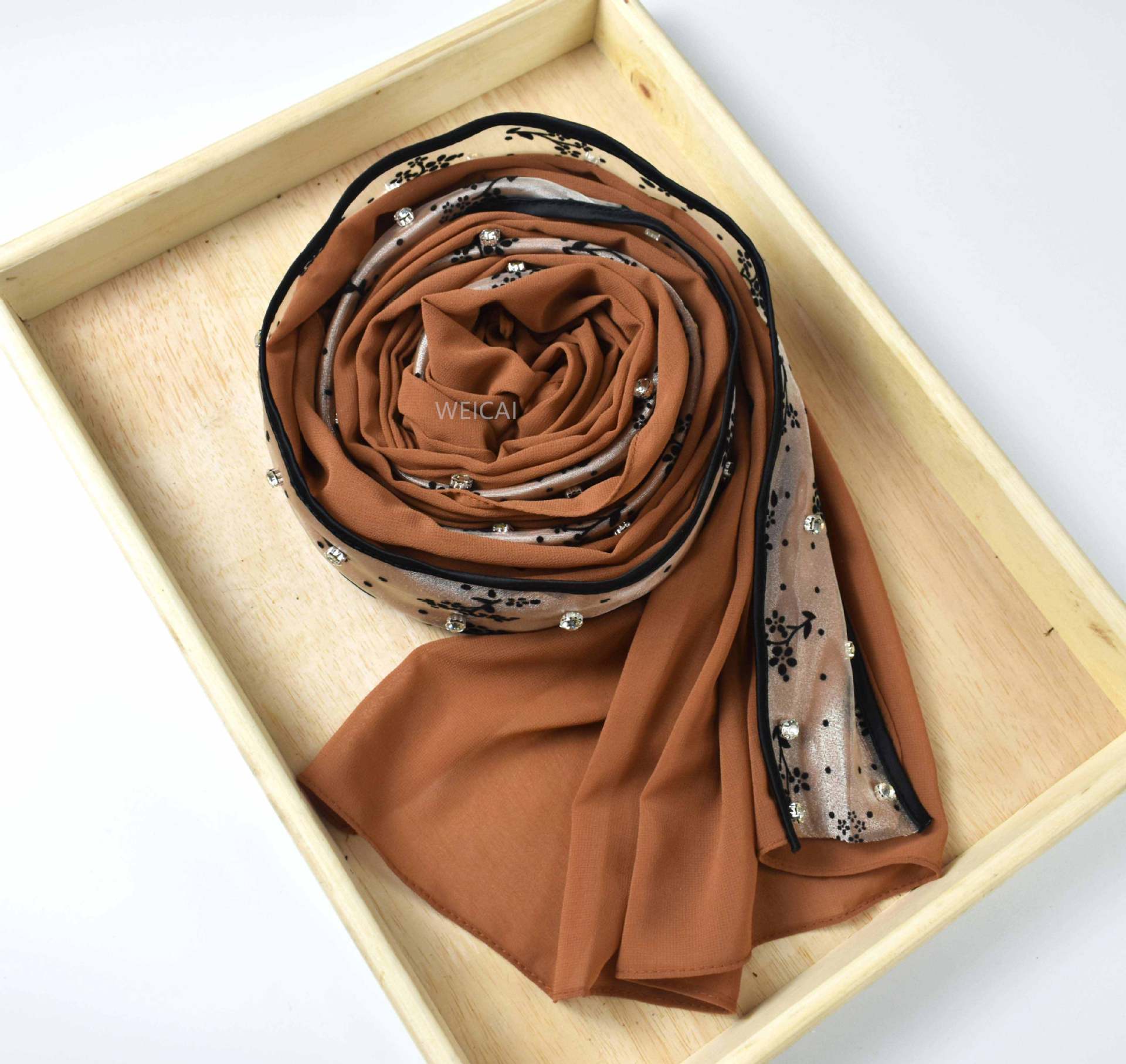 New pearl chiffon lace fixed diamond scarf  scarf Malay headscarf Middle East Africa hijab
