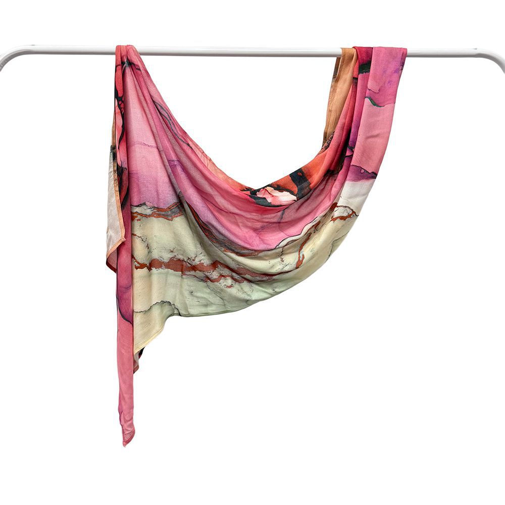 Modal cotton Jersey headscarf marble pattern digital print scarf ethnic Muslim shawl headscarf