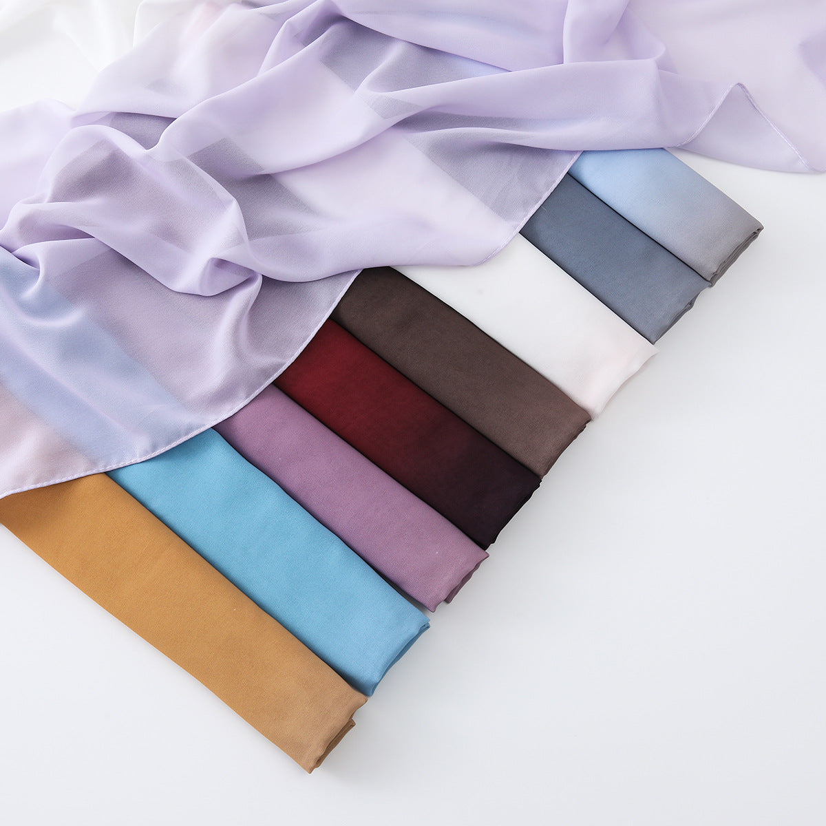 New versatile pearl chiffon gradual change color scarf yarn Middle East Africa Malaysia Indonesia headscarf