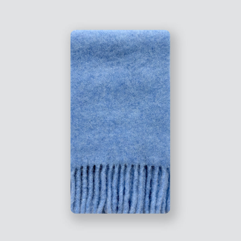 Order spinning clip flower 22% Alpaca alpaca wool blended scarf women's winter Korean atmosphere solid color scarf