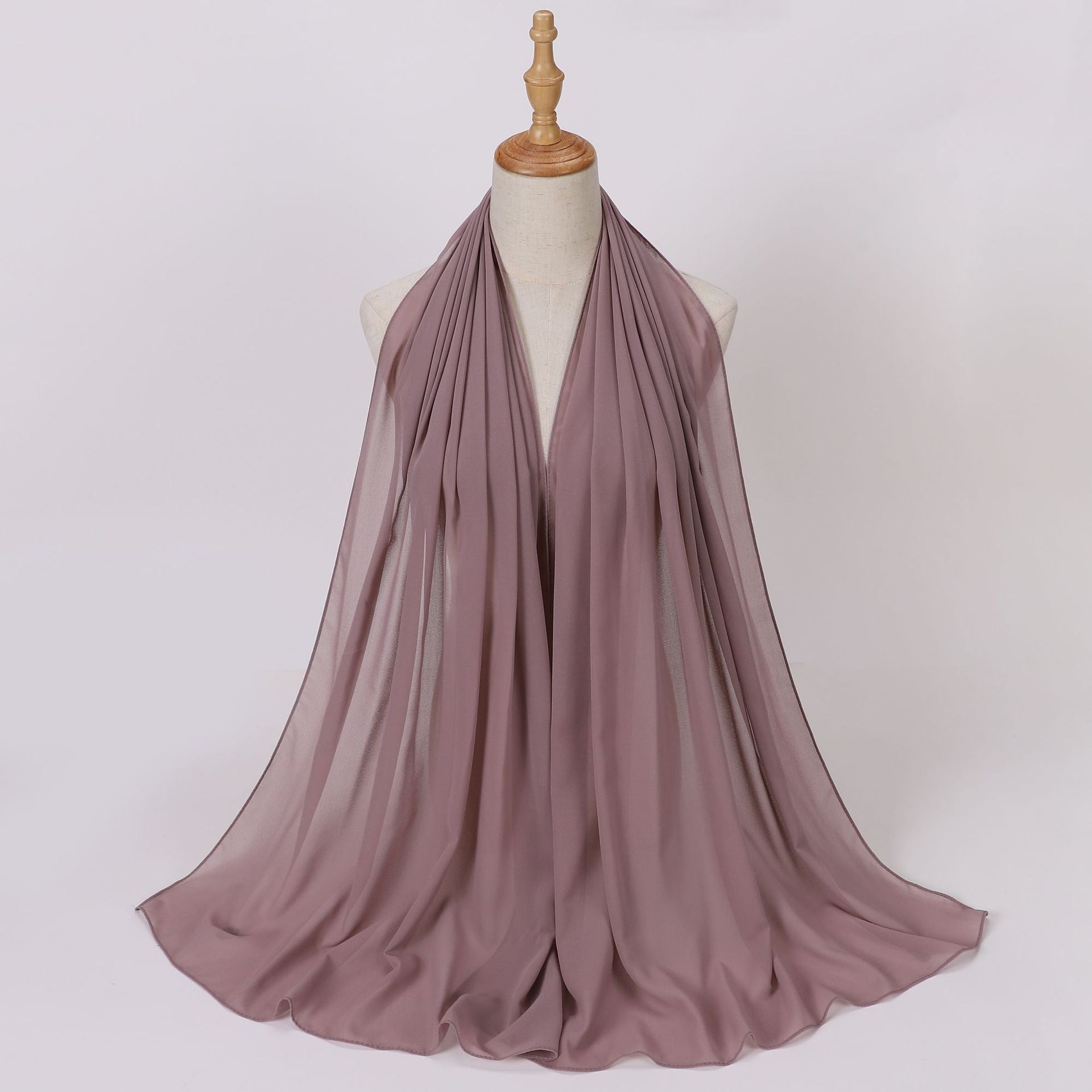 Monochrome pearl chiffon, long scarf hijab malay hijab headscarf Middle East Africa headscarf