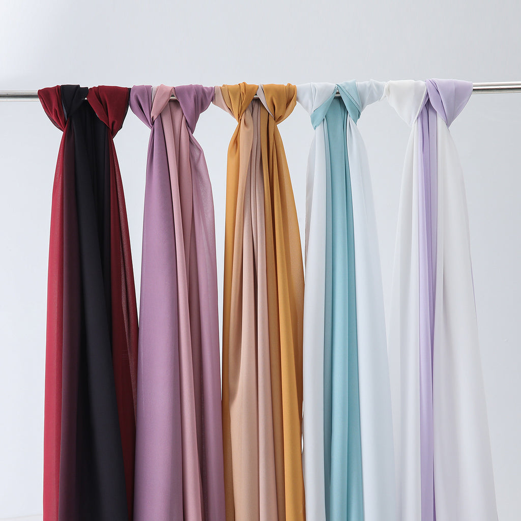 New versatile pearl chiffon gradual change color scarf yarn Middle East Africa Malaysia Indonesia headscarf