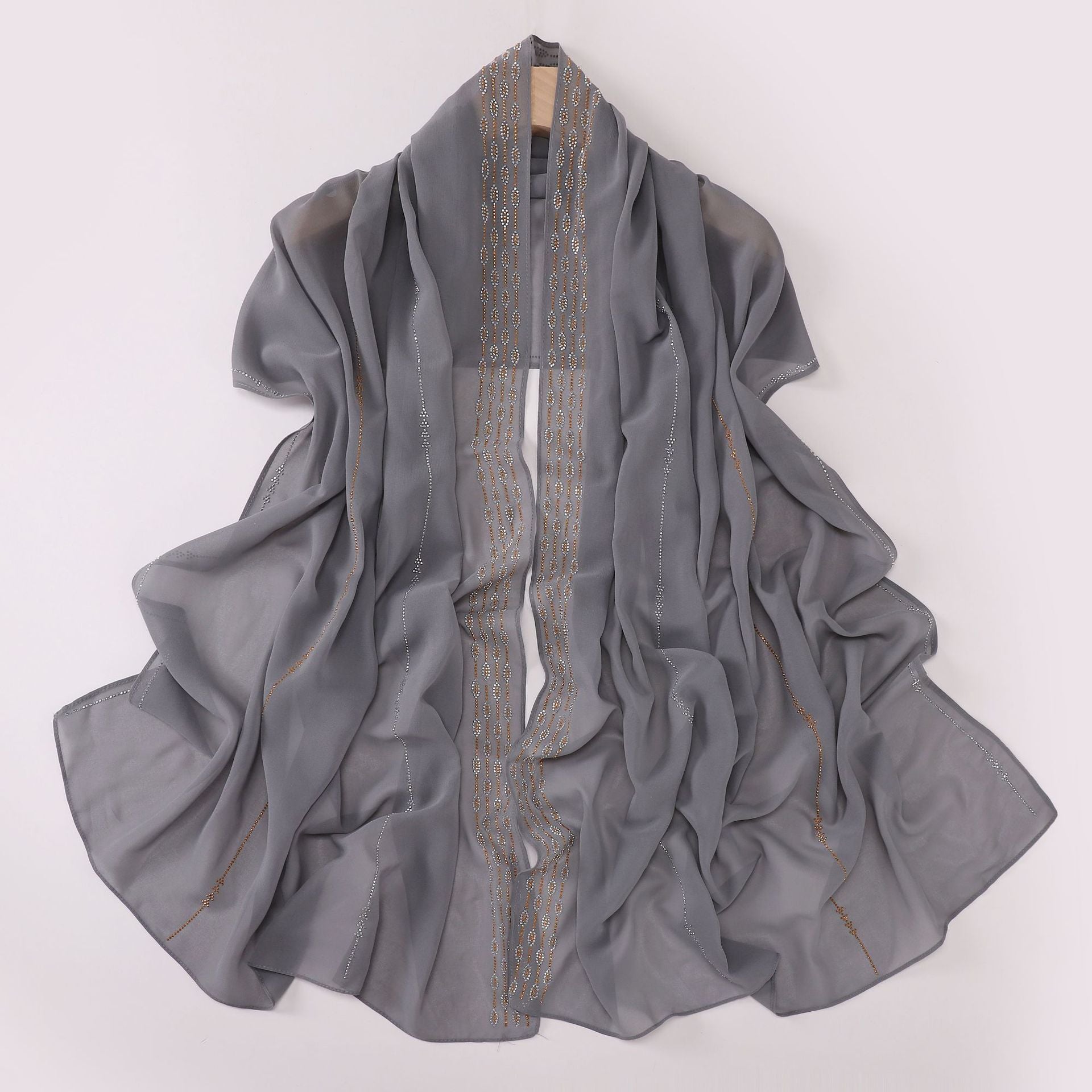 New Pearl Chiffon Boutique Hot Diamond Long Towel Middle East Africa Head Towel South East Asia Head Towel