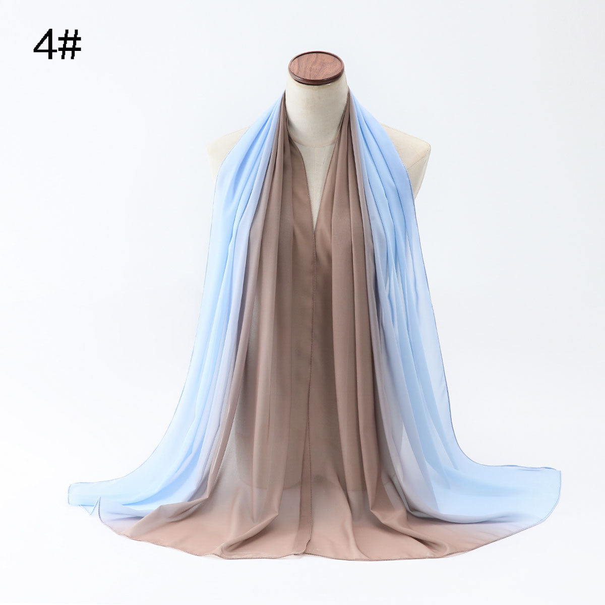 New versatile pearl chiffon gradual change color scarf yarn Middle East Africa Malaysia Indonesia headscarf