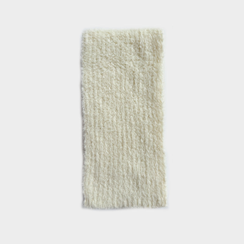 25% wool blended Korean curly hair knitted scarf women's autumn and winter soft atmosphere wool scarf ins