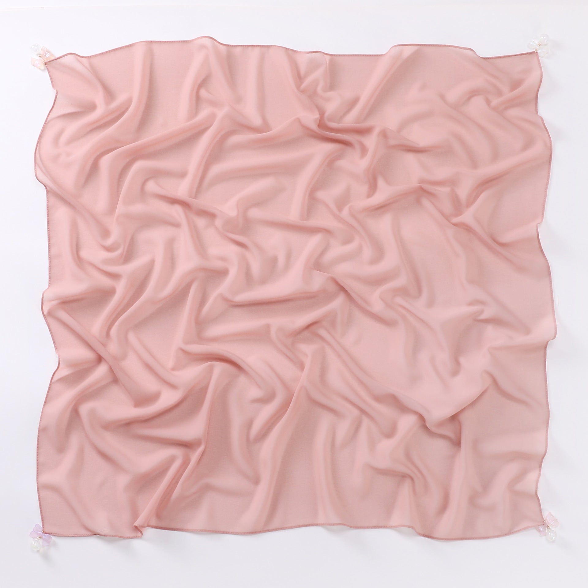Pearl chiffon square scarf 90 * 90cm Hijab MMalaysia headscarf