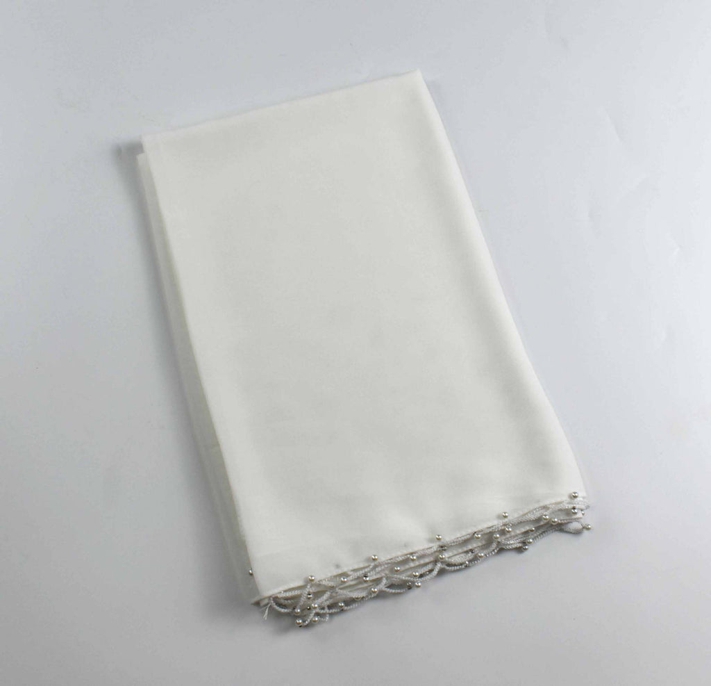 Summer chiffon wavy edge bead long scarf Malaysian Hijab