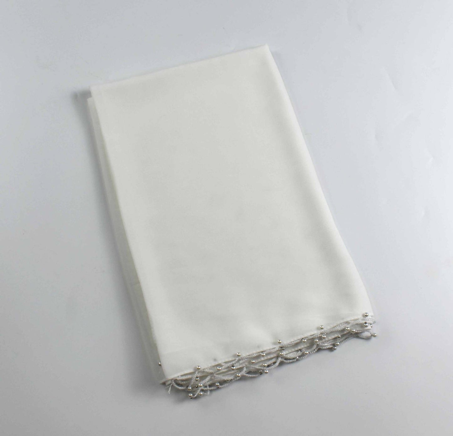 Summer chiffon wavy edge bead long scarf Malaysian Hijab