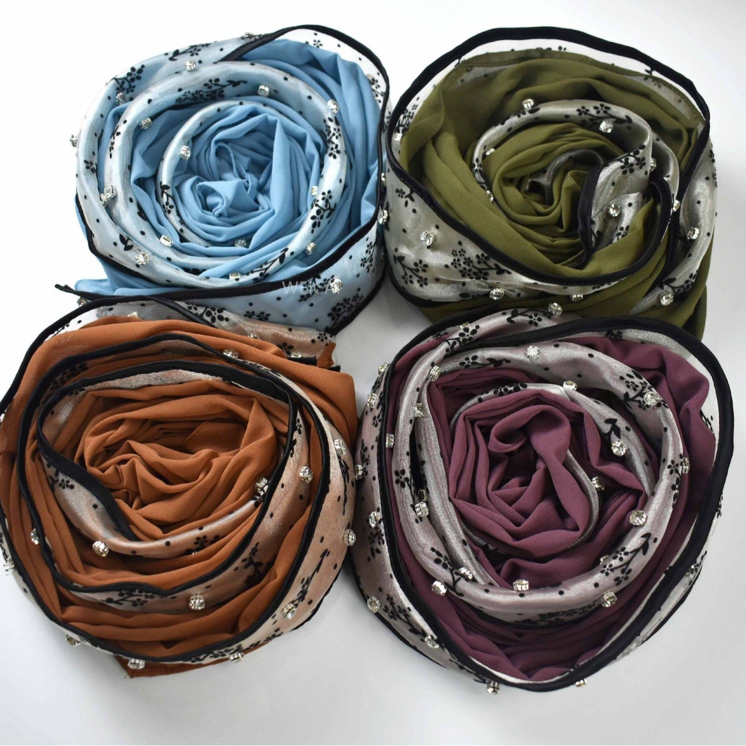 New pearl chiffon lace fixed diamond scarf  scarf Malay headscarf Middle East Africa hijab
