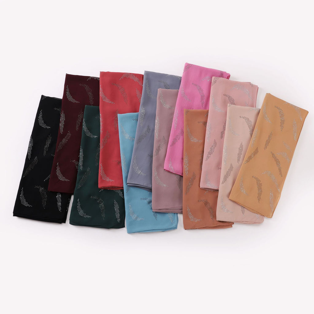 New pearl chiffon boutique hot diamond  scarf Middle East and Africa headscarf hijab