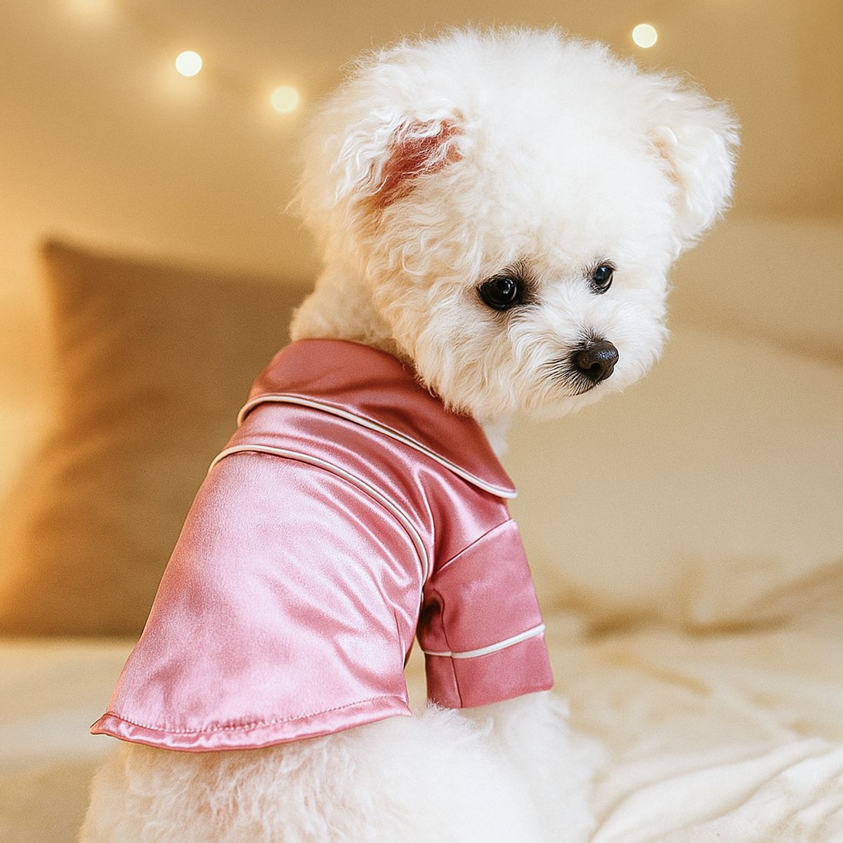 Pet pajamas clothes Teddy Bichon Pomeranian Bulldog clothing, puppy dog cat local comfortable silk clothes