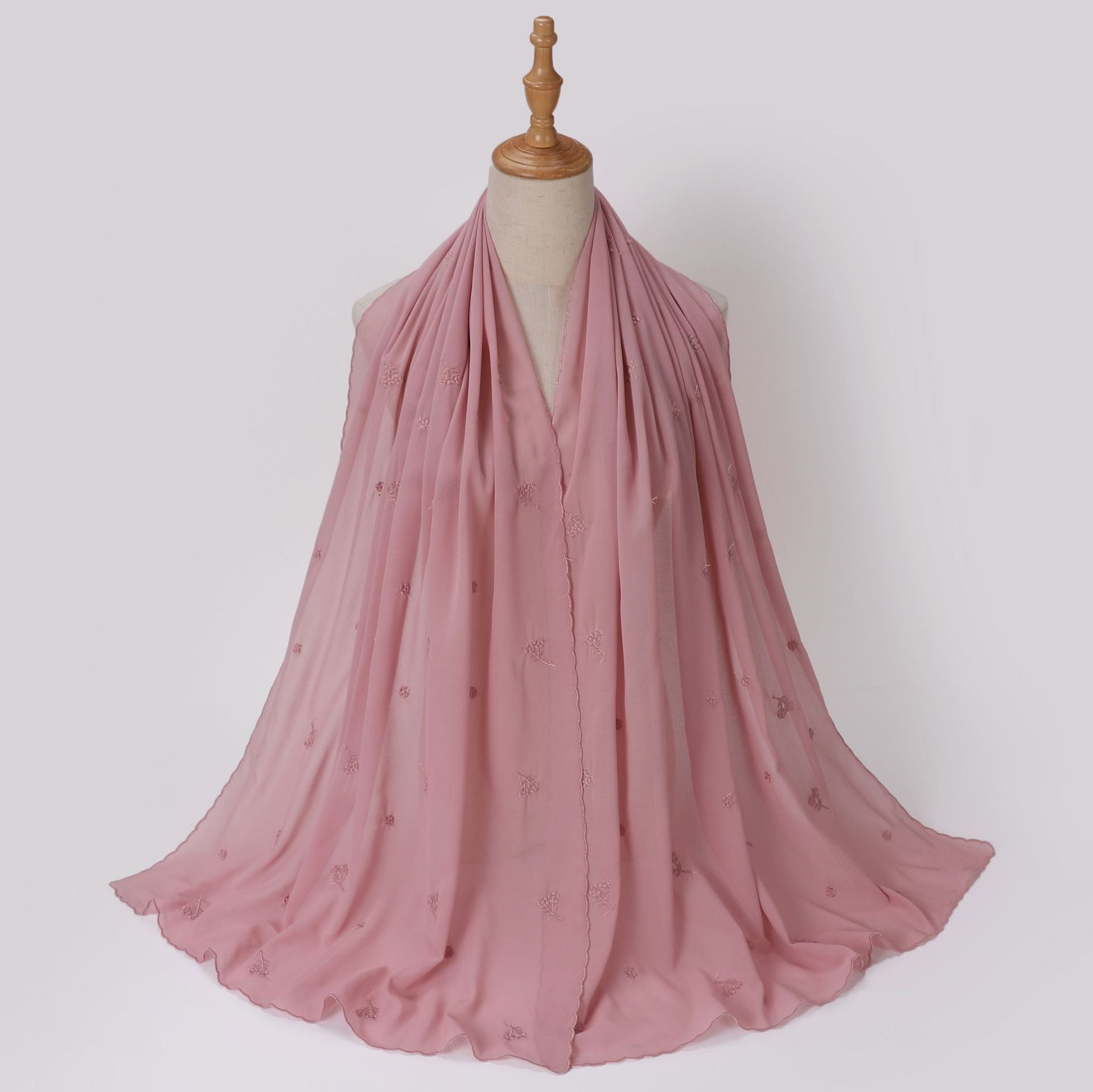 Chiffon embroidered scarf embroidered  Malaysian headscarf Middle East Africa hijab