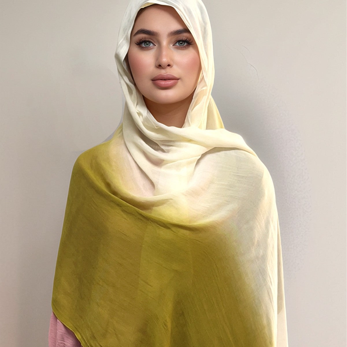 New Two-color Spliced Modal Cotton Head Scarf, Casual Women's Scarf