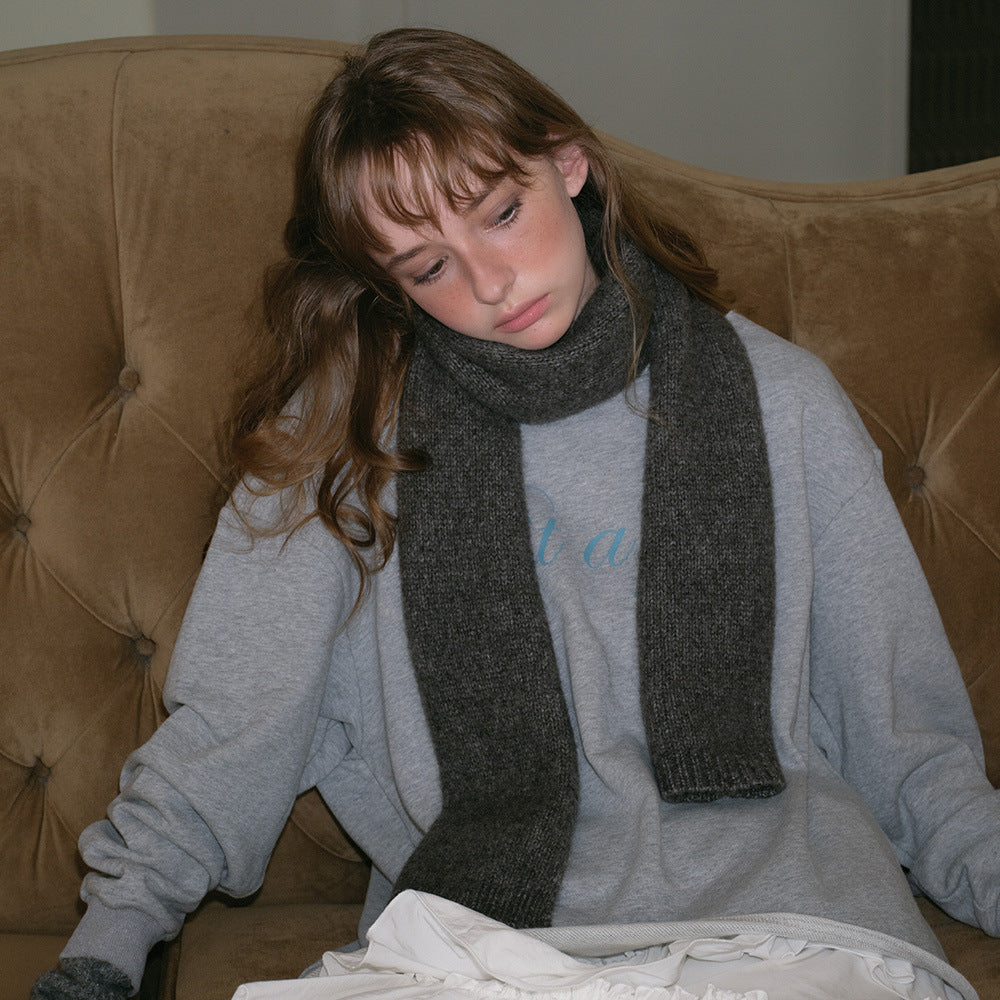 40% plateau yak wool scarf men's winter simple gray soft warm wool scarf